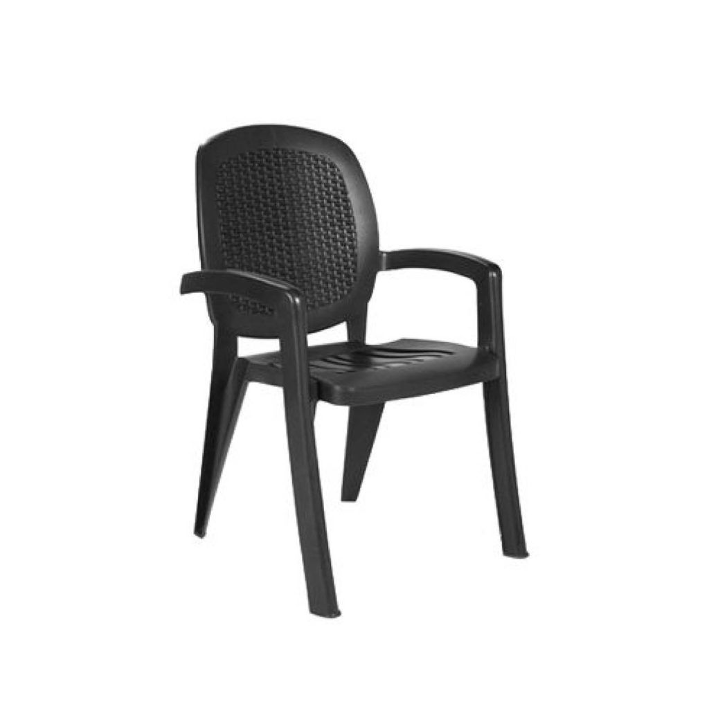 chaise creta wicker anthracite