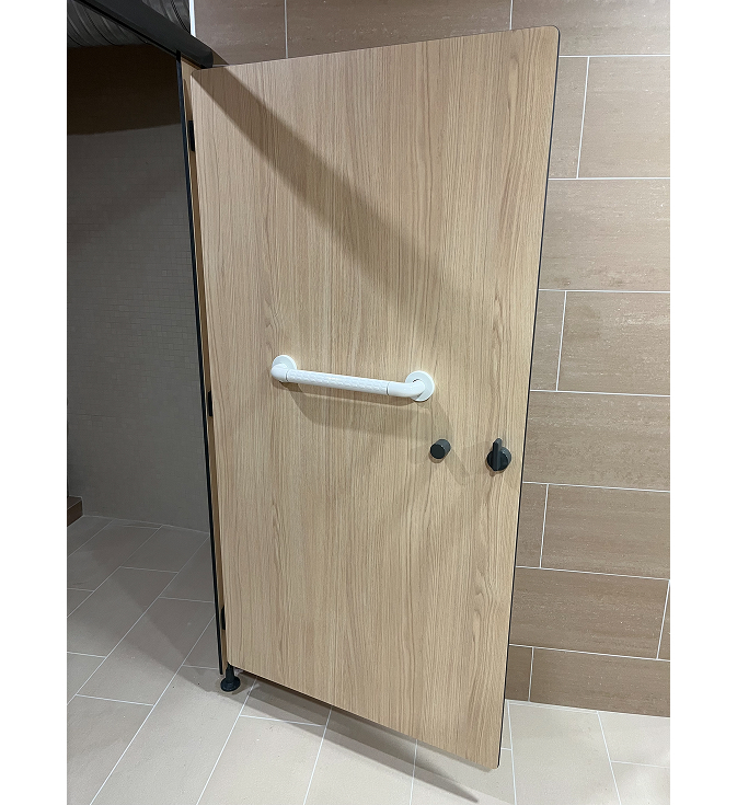 barre appui pmr cabine sanitaire stratifié compact