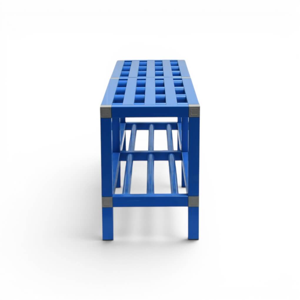 banc pvc piscine en tubes carrés bleus 150 ET 200 CM