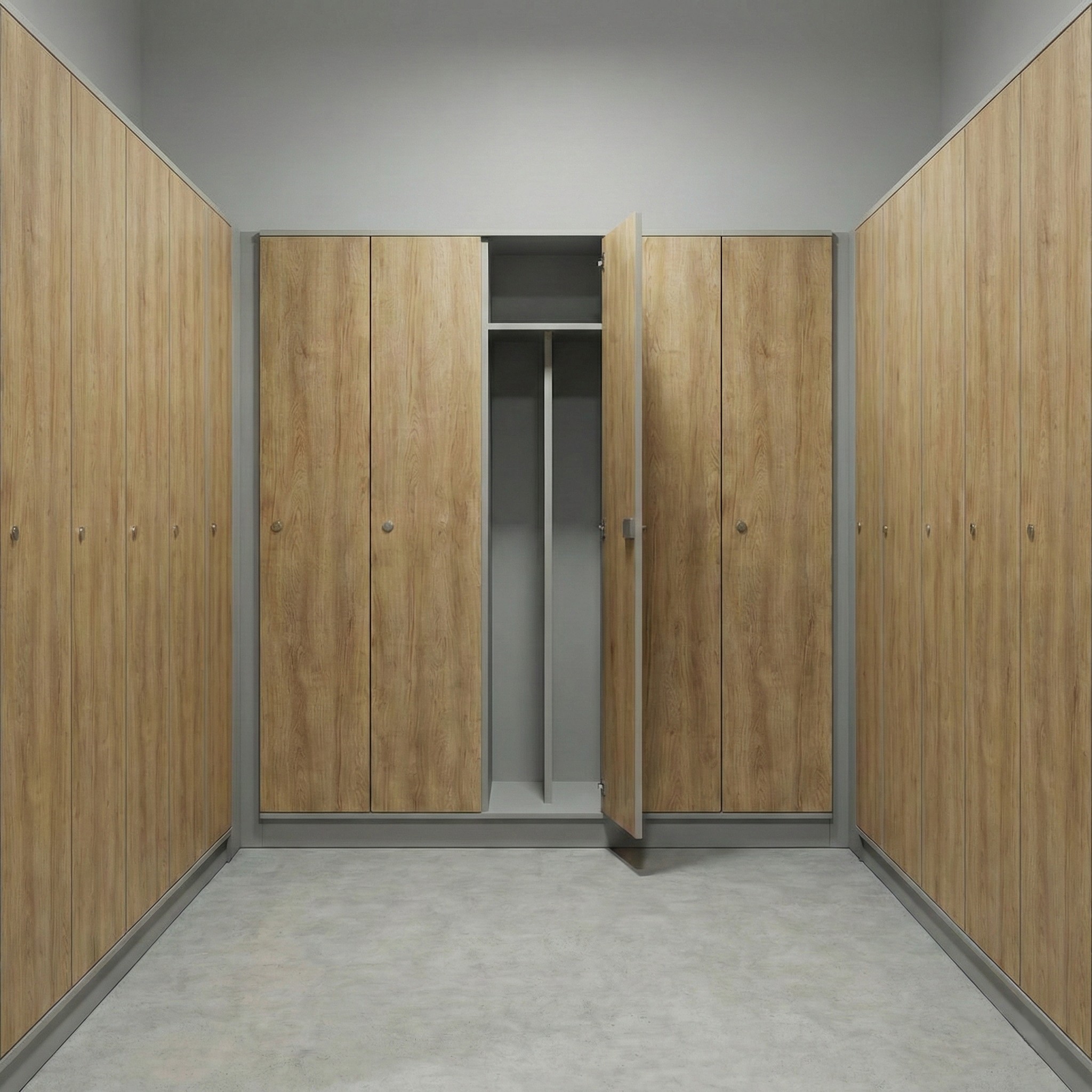 casier sale-propre avec cloison d'un vestiaire