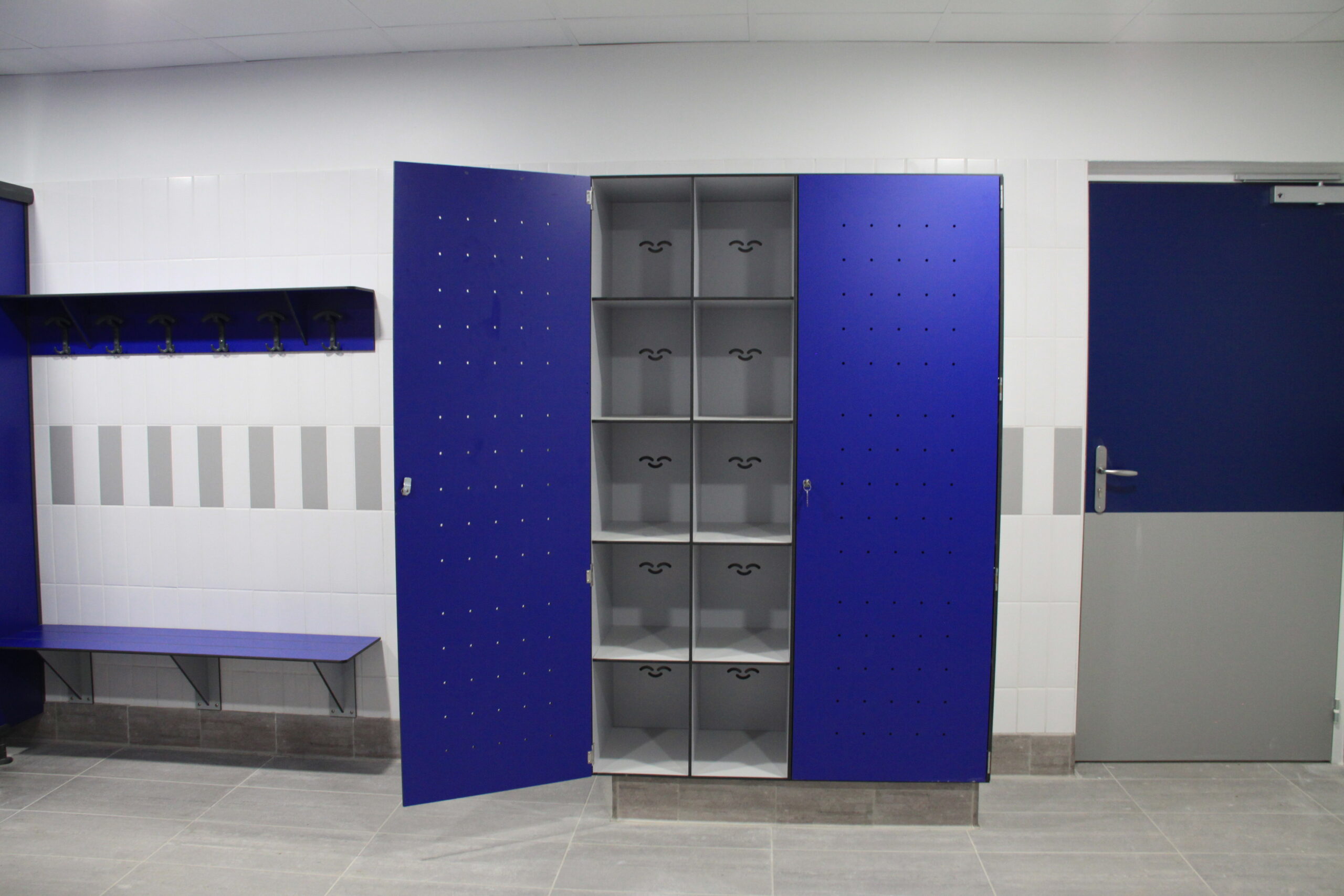 Armoire casiers vestiaire bleu strateo