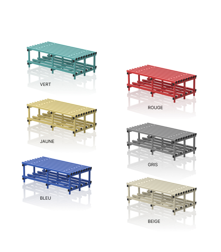 Banc double PVC COULEURS