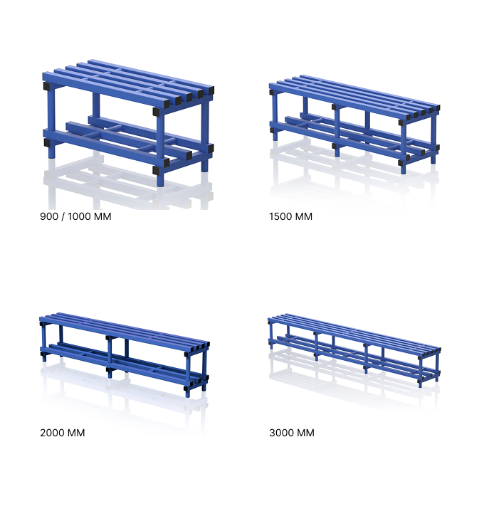 Banc simple PVC  BLEU
