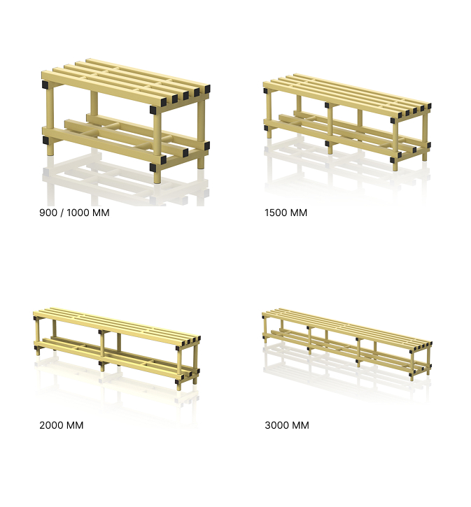 Banc simple PVC  JAUNE