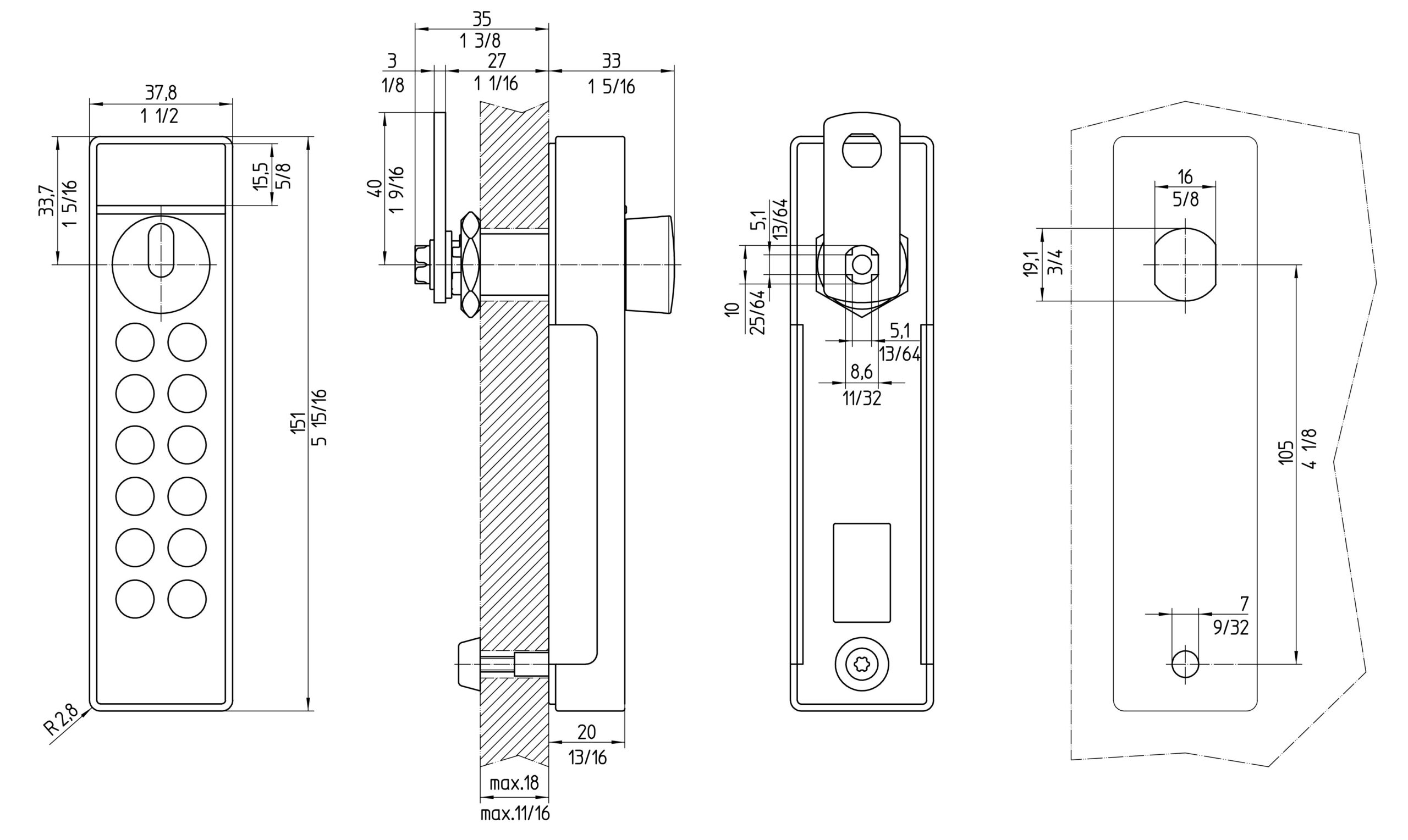 LS101 200 400 mesures et dimensions