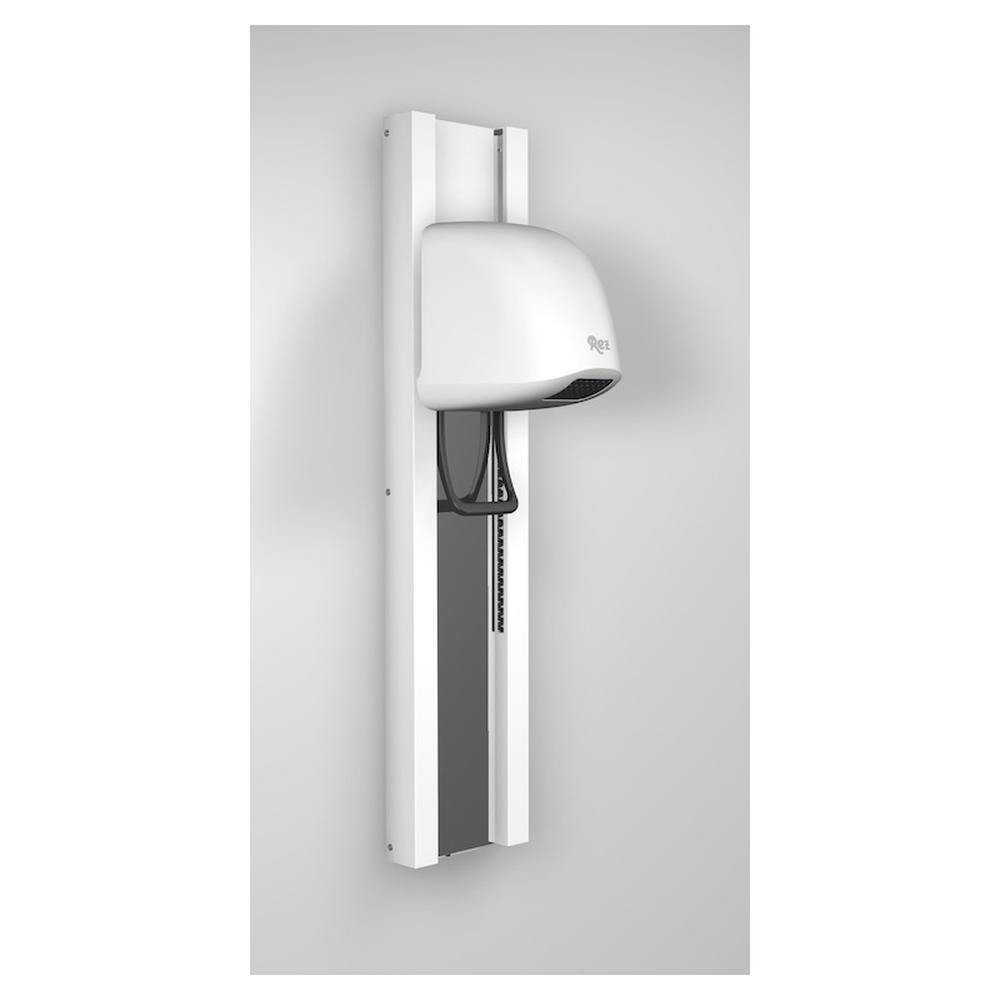 Seche cheveux beluga rez blanc sur rail avec miroir blanc 91.030