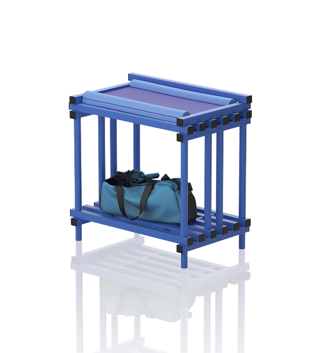 Table a langer avec matelas 8199_bleu